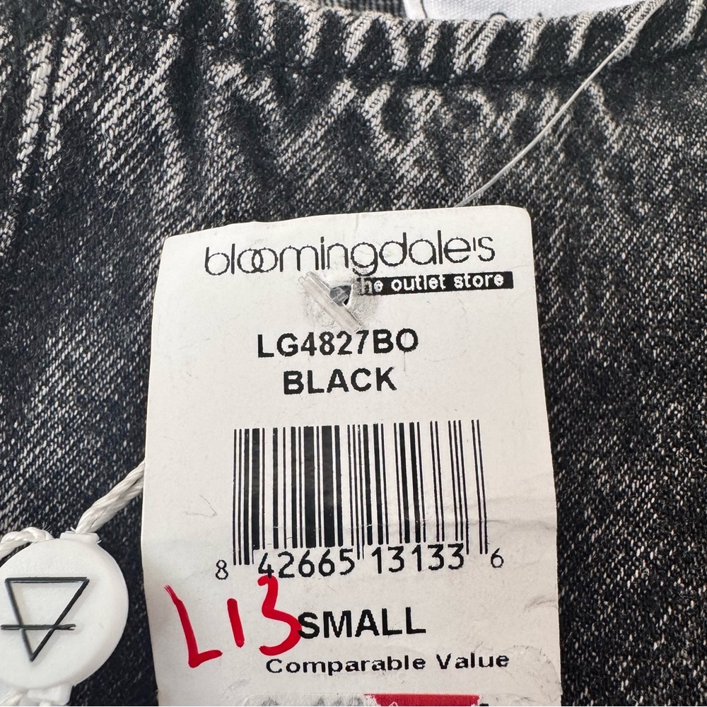 Sage The Label Black Denim Midi Dress Sleeveless Sheath Back Slit Size Small NWT - Picture 10 of 16